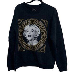 Marilyn Monroe 21Men Black Sweatshirt L